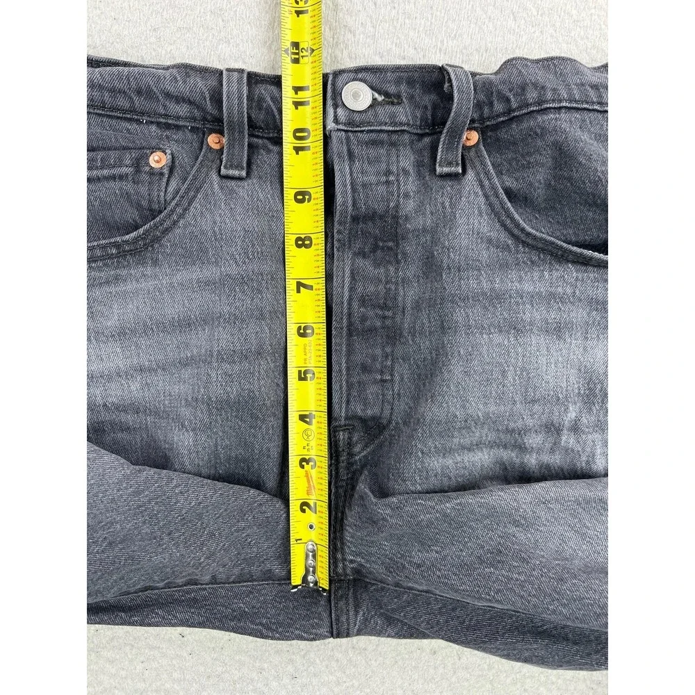 Levis 501 S Skinny Jeans Mens 30x28 Gray Slim Stretch Denim Charcoal Wash